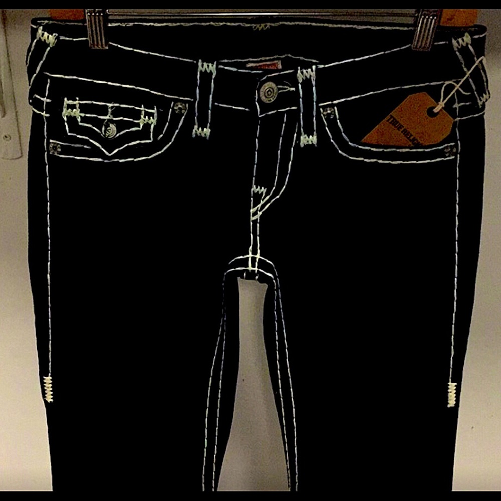 NWT TRUE RELIGION BRAND SUPER BIG T RARE wide low